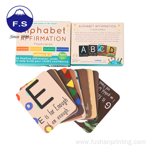 Custom baby first words alphabets flash card